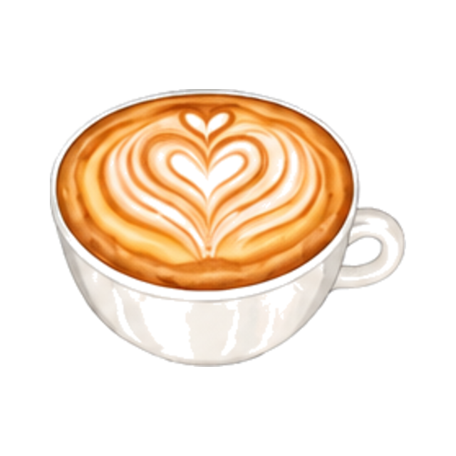 Cappuccino – Illustration aus der Café Cloud Getränkekarte